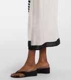 ViX Paula Hermanny Flora zebra-print linen-blend maxi skirt