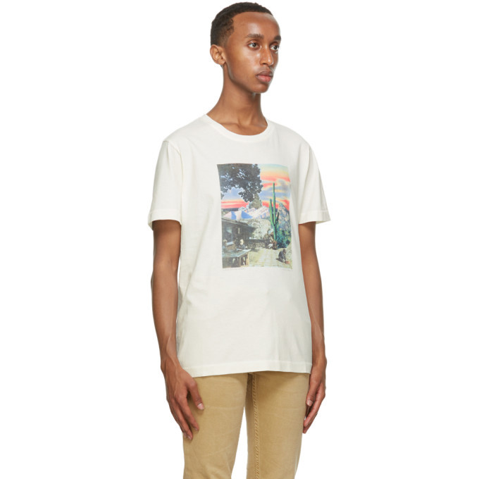 Nudie Jeans Off-White Someplace Collage Roy T-Shirt Nudie Jeans Co