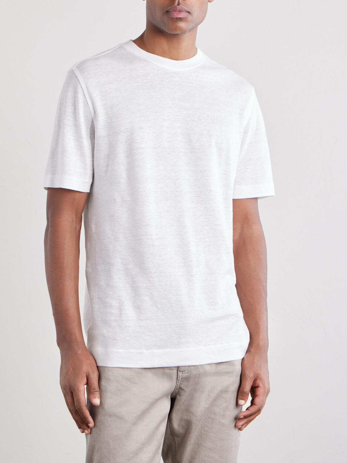 Zegna - Oasi Knitted Linen T-Shirt - White