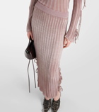 Acne Studios Ribbed-knit semi-sheer midi skirt