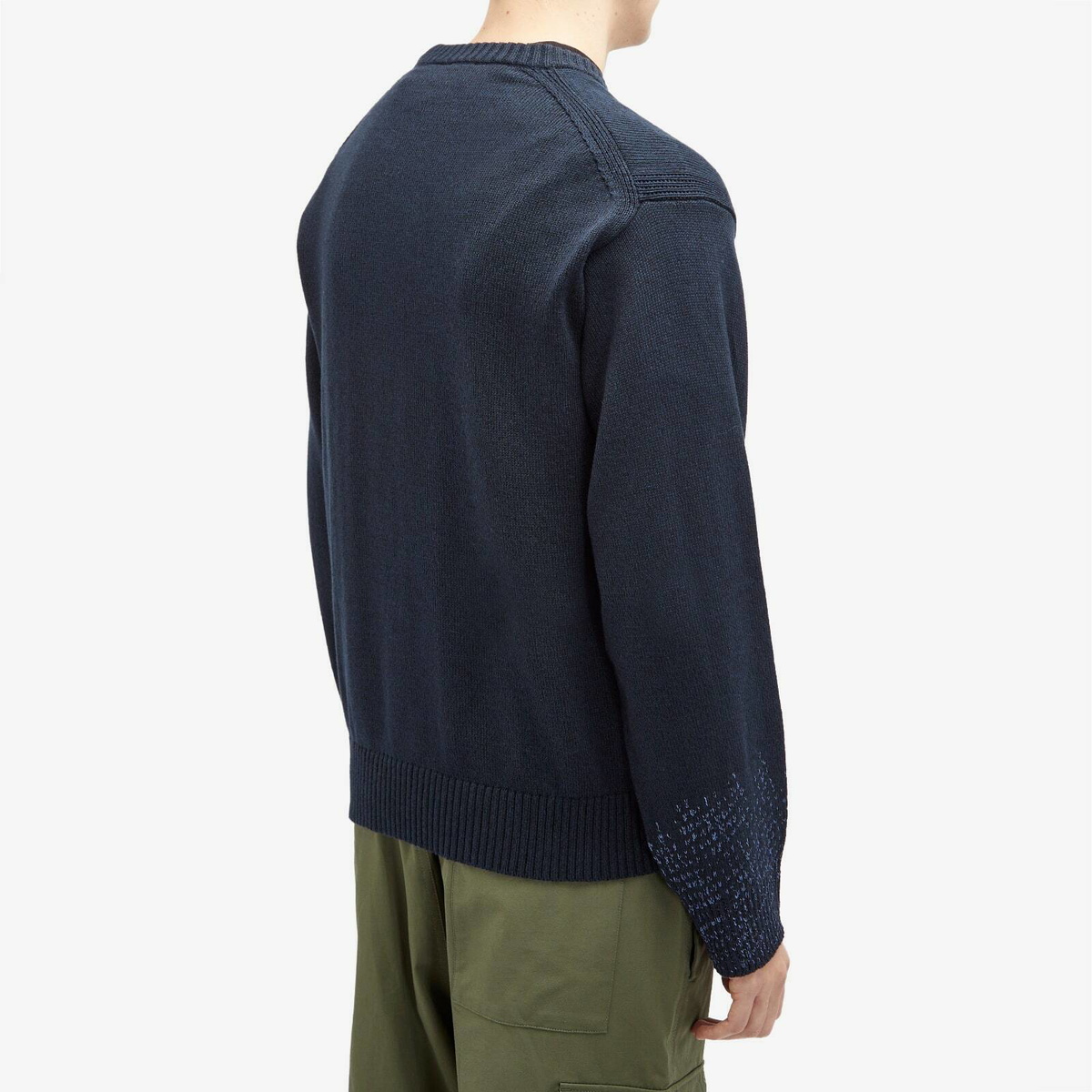 Paul Smith Men's Pixilated Flower Crew Sweater in Navy