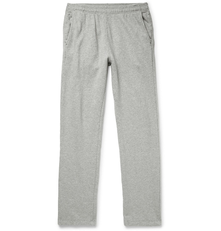Photo: Save Khaki United - Slim-Fit Mélange Fleece-Back Cotton-Jersey Sweatpants - Gray