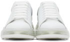 Alexander McQueen White & Silver Oversized Sneakers