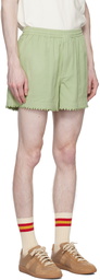 Bode Green Zig-Zag Shorts