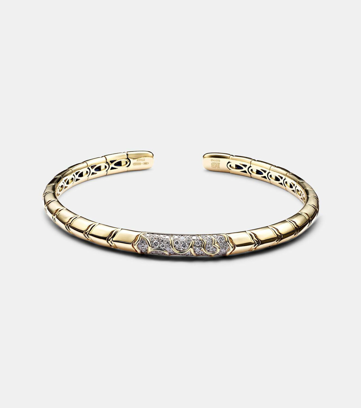 Marina B Ondine 18kt gold bangle with diamonds