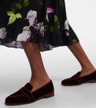 Aquazzura Martin velvet loafers