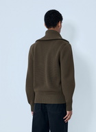 Bottega Veneta Zip-Front High Collar Cardigan