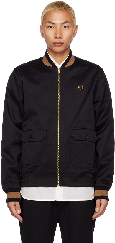 Photo: Fred Perry Black J4851 Tennis Bomber Jacket