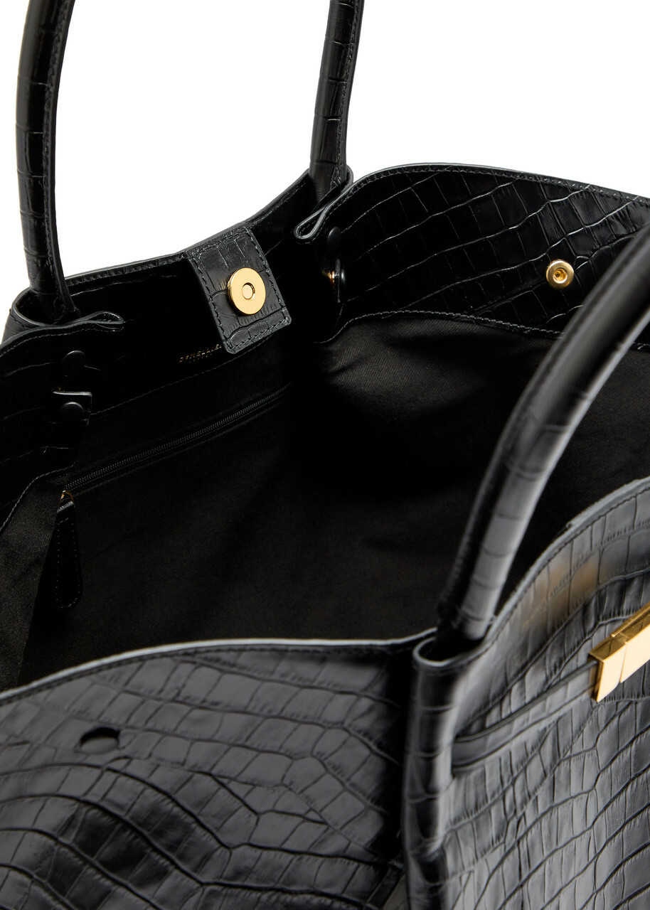 Demellier The New York Crocodile-effect Leather Tote - Black - One Size