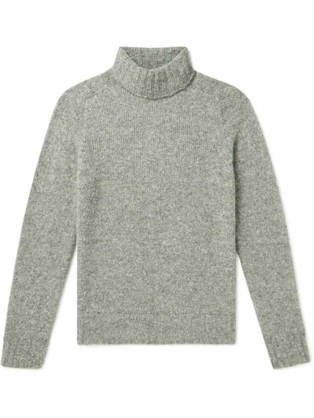 Photo: Officine Générale - Alpaca-Blend Rollneck Sweater - Gray
