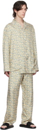 Versace Underwear Blue & Off-White Allover Pyjama Shirt