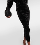 Alexandre Vauthier Velvet turtleneck maxi dress