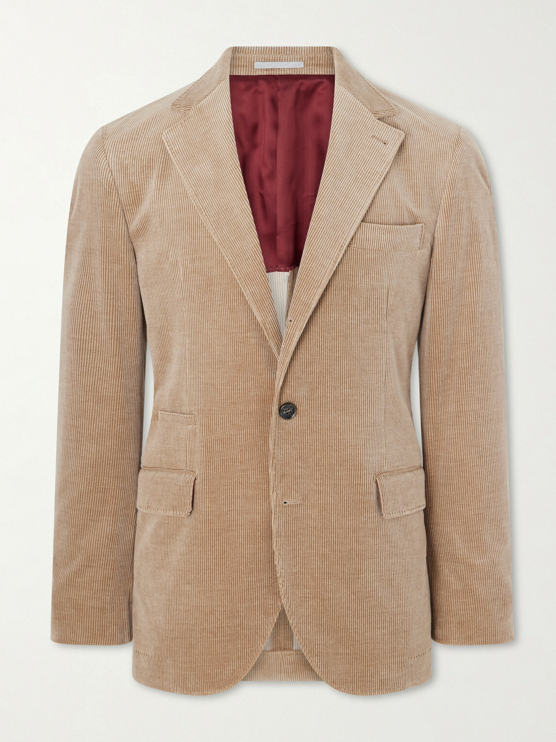 Brunello Cucinelli - Cotton-Blend Corduroy Suit Jacket - Brown