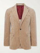 Brunello Cucinelli - Cotton-Blend Corduroy Suit Jacket - Brown