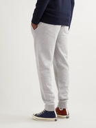 Maison Kitsuné - Chillax Fox Tapered Logo-Appliquéd Cotton-Jersey Sweatpants - Gray