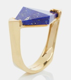 Aliita Deco Rombo 9kt gold ring with lapis lazuli