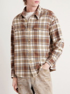 Visvim - Lumber Checked Wool and Linen-Blend Twill Shirt - Brown