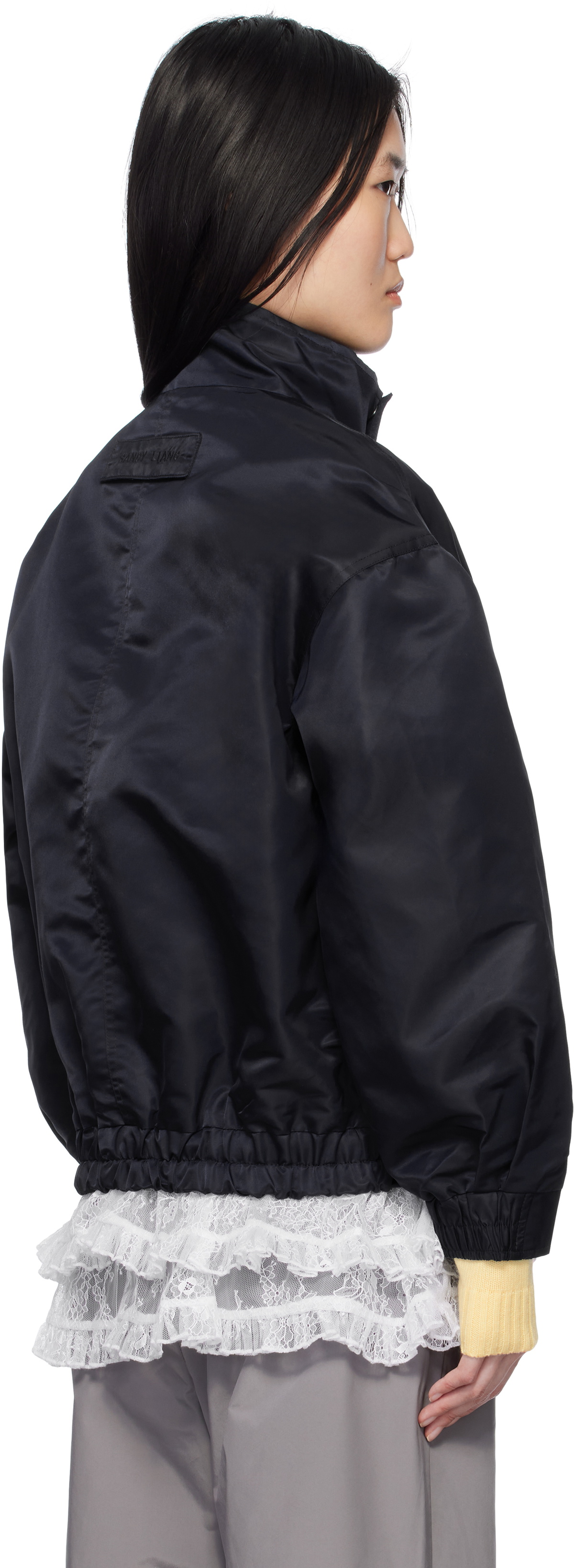 Sandy Liang Navy Carlton Jacket Sandy Liang