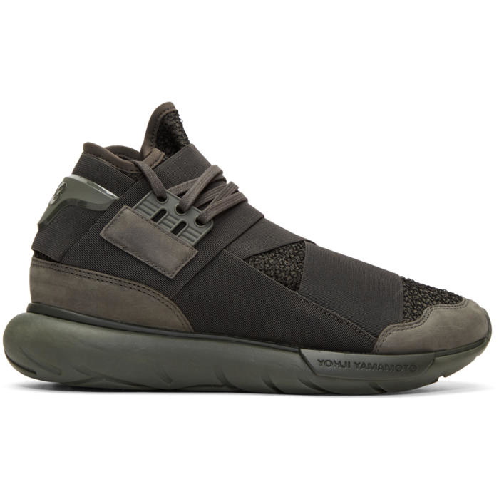 Photo: Y-3 Black and Green Qasa High Sneakers