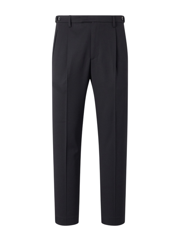 Photo: Barena - Straight-Leg Pleated Wool-Blend Gabardine Trousers - Black