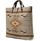 RRL - Garrett Leather-Trimmed Wool and Cotton-Blend Tote Bag - Brown