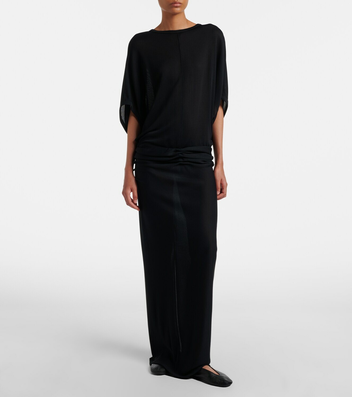 The Row Fay leather ballet flats