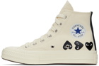 COMME des GARÇONS PLAY Off-White Converse Edition Chuck 70 Multi Heart Sneakers