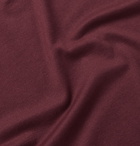 Kiton - Cotton and Cashmere-Blend T-shirt - Burgundy