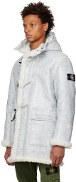 Stone Island Gray Vitrified Shearling Jacket