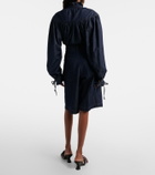 Dries Van Noten Pleated denim shorts