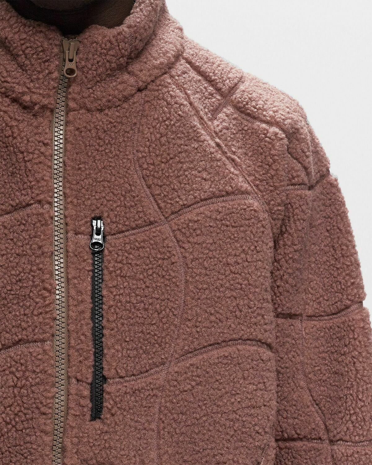 Dime MTL Coverstich Sherpa Fleece Purple Mens Fleece Jacket Dime