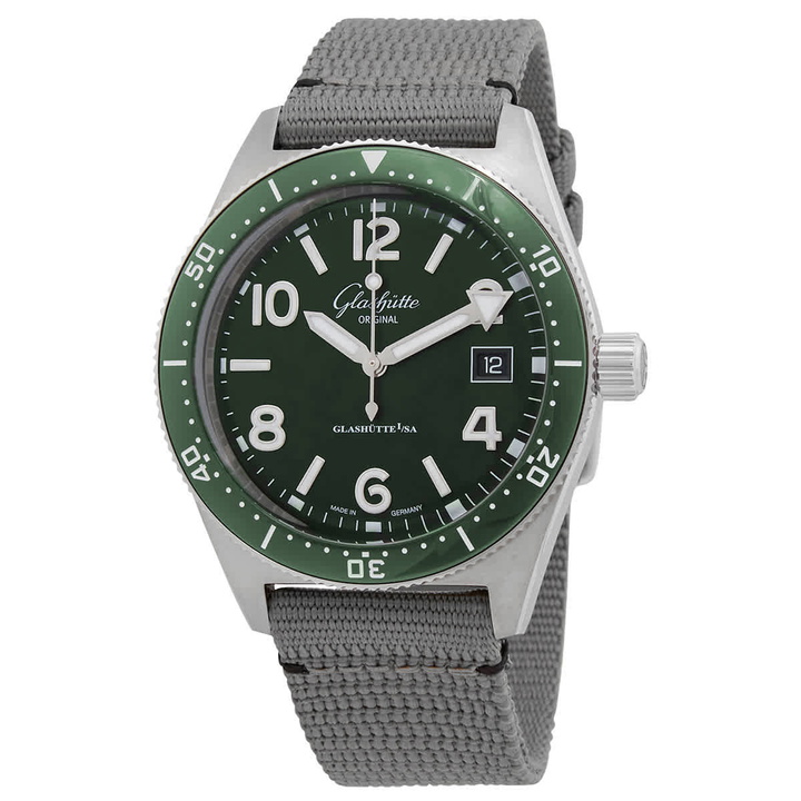 Photo: Glashutte Original SeaQ Automatic Green Dial Mens Watch 1-39-11-13-83-08