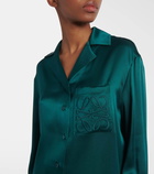 Loewe Anagram silk satin pajama shirt