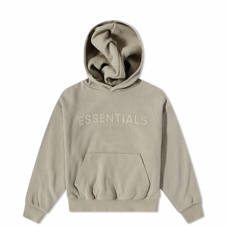 Photo: Fear of God ESSENTIALS Kids Popover Hoody in Seal