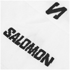 Salomon Men's 365 CREW SOCK in White/Black