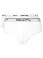 Dolce & Gabbana - Two-Pack Stretch-Cotton Boxer Briefs - White