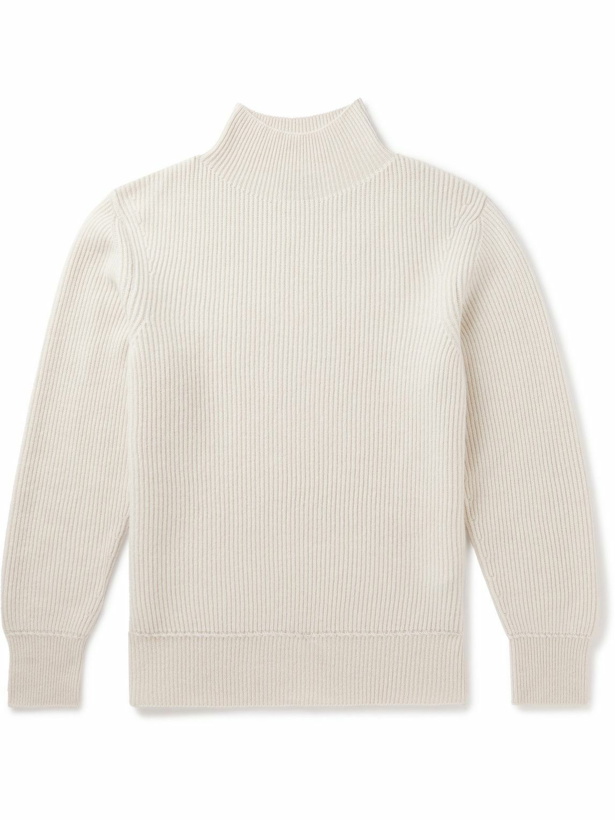 Photo: TOM FORD - Ribbed Cashmere Rollneck Sweater - Neutrals