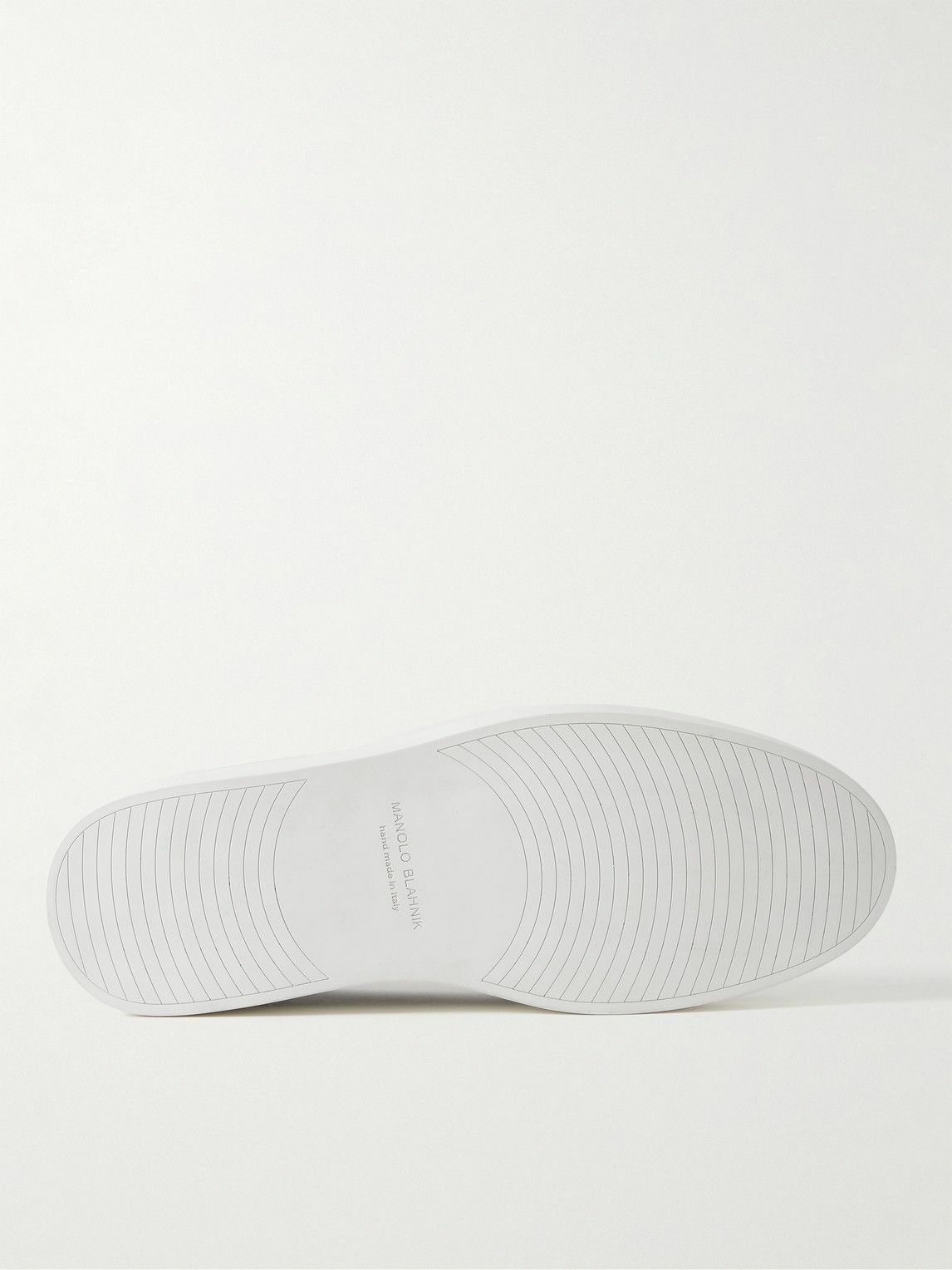 Manolo Blahnik - Ellis Full-Grain Leather Slip-On Sneakers - Black