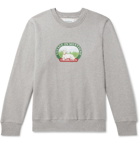 Casablanca - Printed Mélange Loopback Cotton-Jersey Sweatshirt - Gray