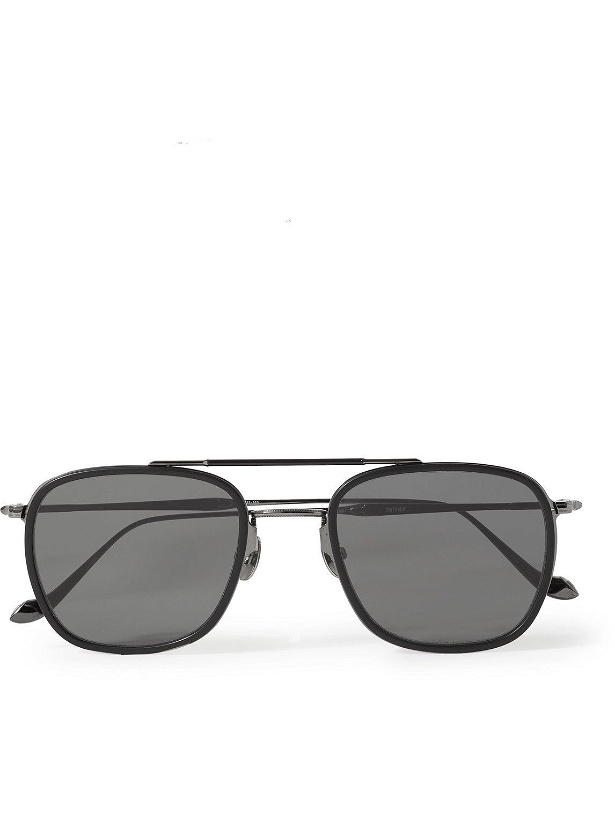 Photo: Matsuda - Aviator-Style Ruthenium and Acetate Sunglasses