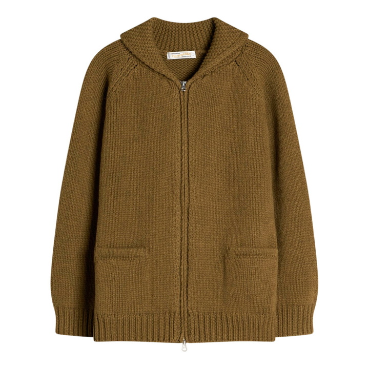 Photo: FrizmWORKS Men's Heavy Cowichan Cardigan - END. Exclusive in Cinnamon