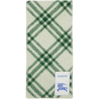 Burberry Green Check Wool Scarf
