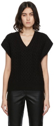 Juun.J Black V-Neck Knit Vest