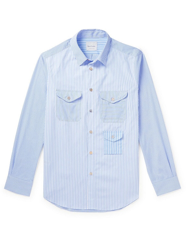 Photo: Paul Smith - Striped Cotton-Poplin Shirt - Blue