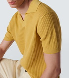 Frescobol Carioca Ribbed-knit cotton polo shirt