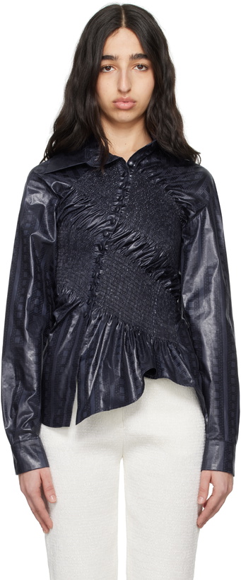 Photo: SUPER YAYA Navy Twist Shirt