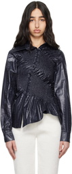 SUPER YAYA Navy Twist Shirt