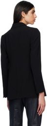 Mame Kurogouchi Black Concealed Button Blazer