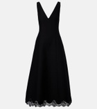 Valentino Crepe Couture lace-trimmed midi dress