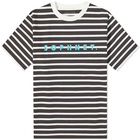 SOPHNET. Men's Logo Stripe T-Shirt in Black